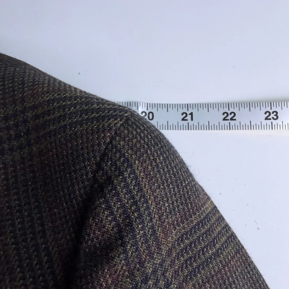 Jos. A. Bank Mens 43L Blazer Sport Coat Brown Glen Plaid Two Academia Button